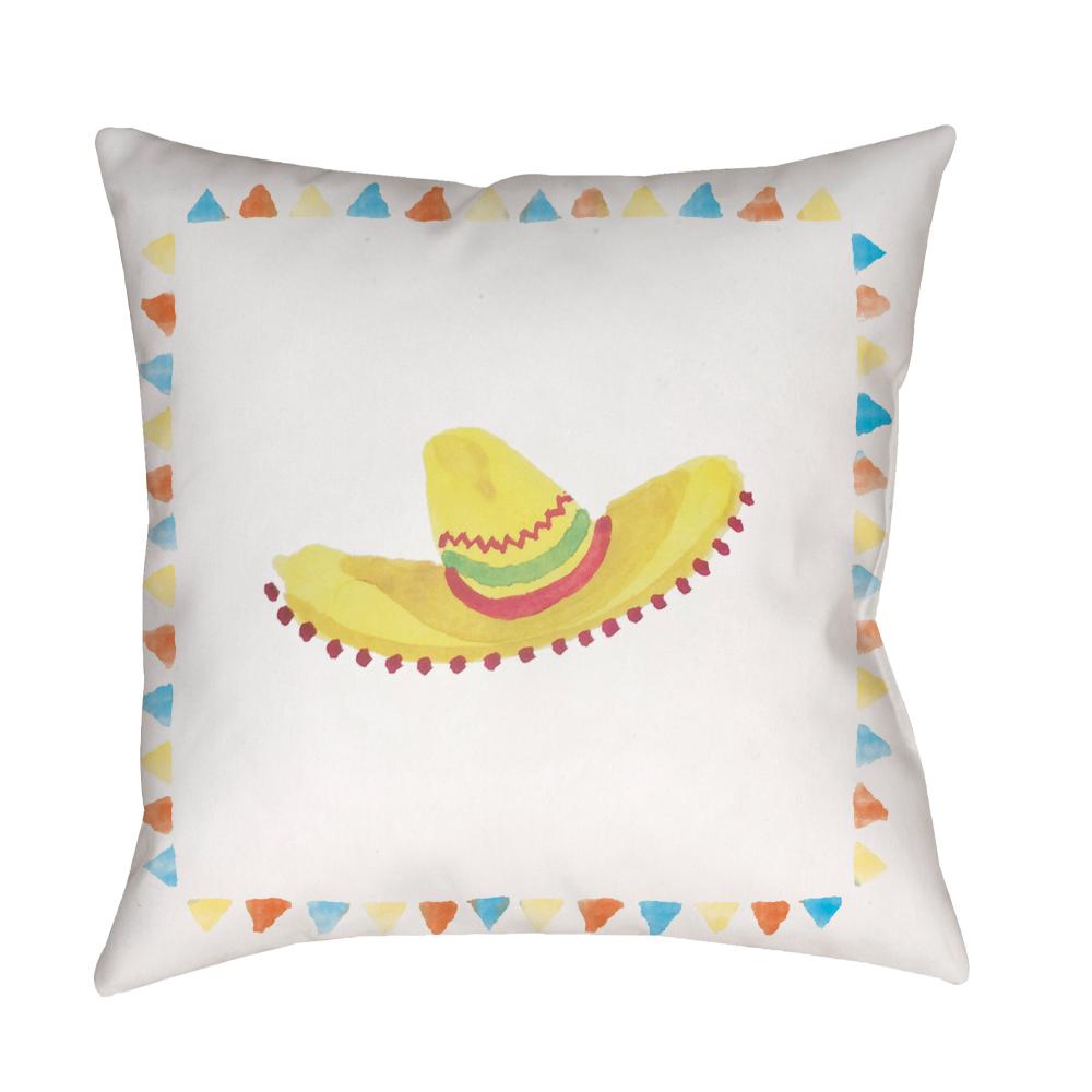 Livabliss WMAYO027-1818 Sombrero WMAYO-027 18"L x 18"W Accent Pillow in Off-White