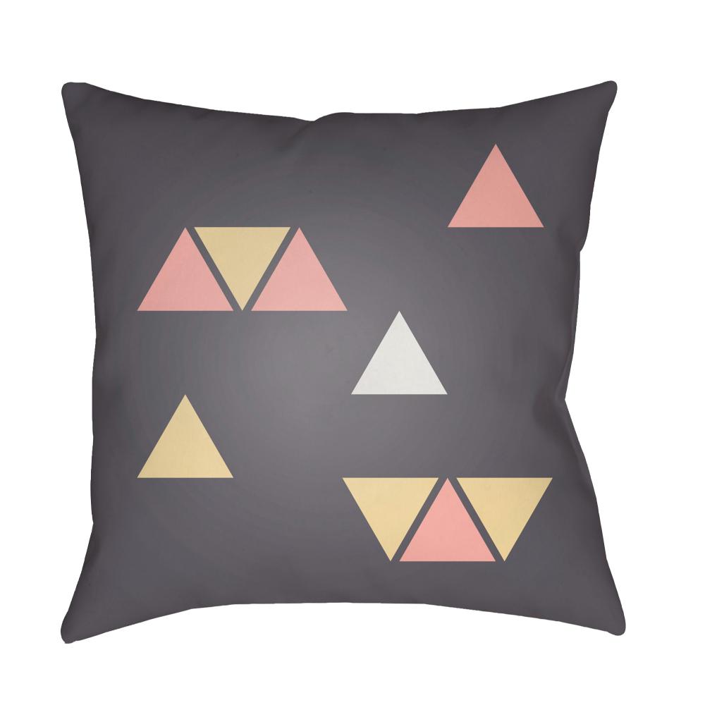 Livabliss WRAN012-1818 Triangles WRAN-012 18"L x 18"W Accent Pillow in Natural