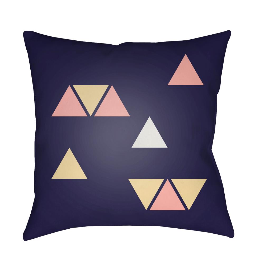 Livabliss WRAN013-1818 Triangles WRAN-013 18"L x 18"W Accent Pillow in Natural