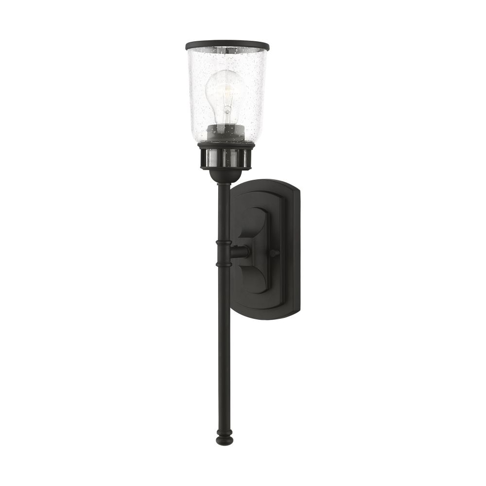 Livex Lighting 10511-04 1 Light Black Large Single Sconce