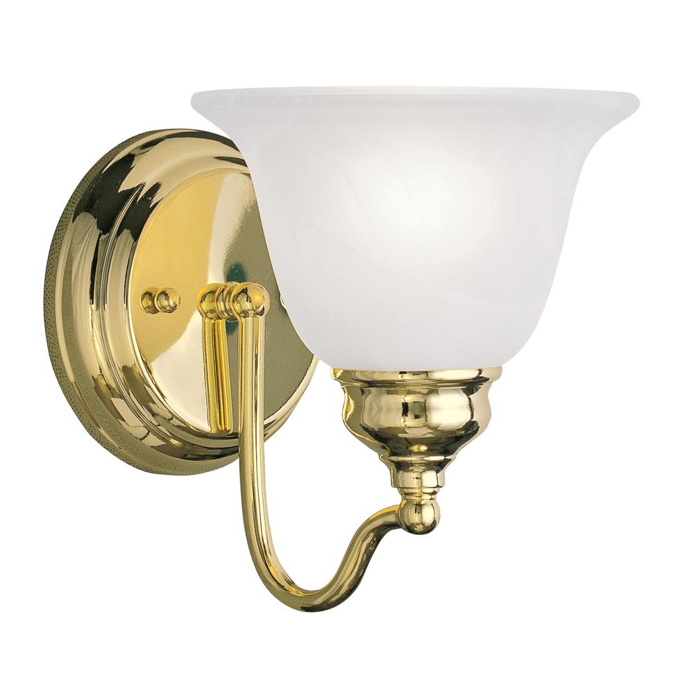 Livex Lighting 1351 Essex Bathroom Wall Sconce with 1 Light in Polished Brass