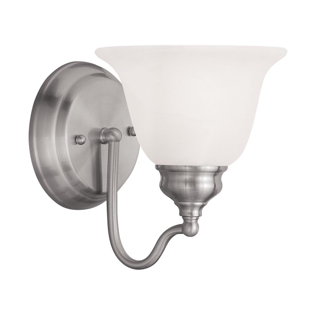 Livex Lighting 1351 Essex Bathroom Wall Sconce with 1 Light in Brushed Nickel
