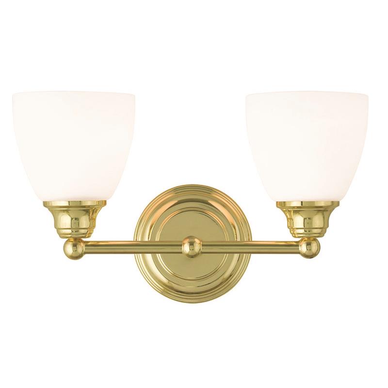 Livex Lighting 13662-02 Somerville 2 Light Bath Light in Polished Brass