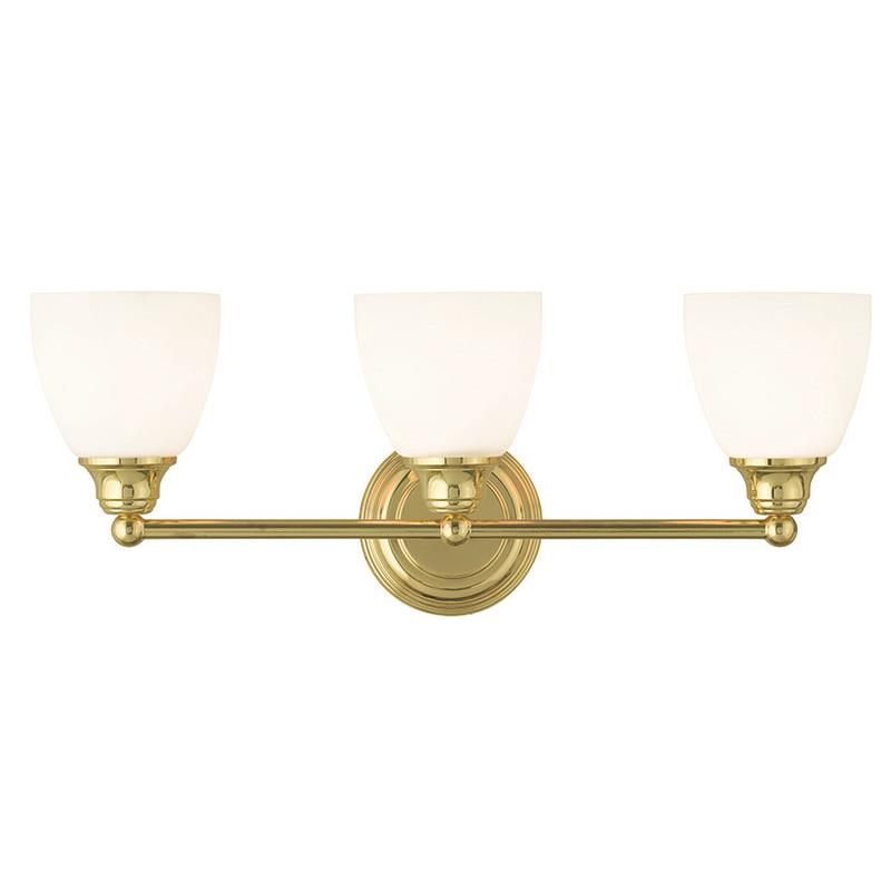 Livex Lighting 13663-02 Somerville 3 Light Bath Light in Polished Brass