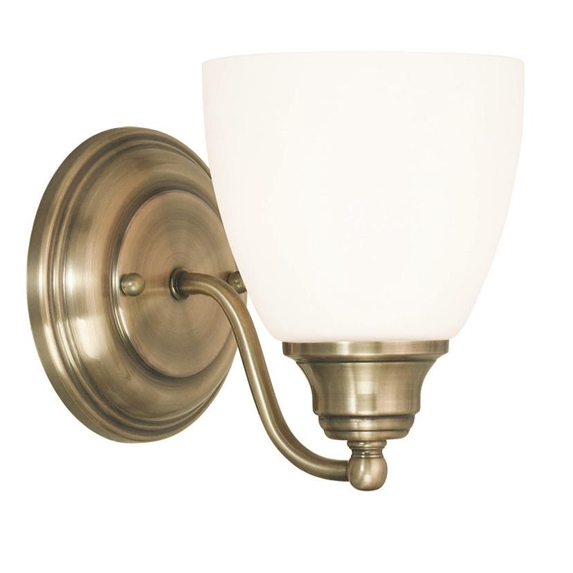Livex Lighting 13671-01 Somerville 1 Light Wall Sconce in Antique Brass