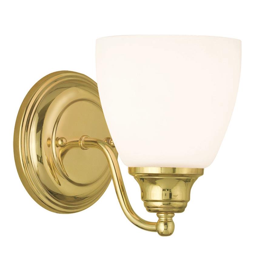 Livex Lighting 13671-02 Somerville 1 Light Wall Sconce in Polished Brass