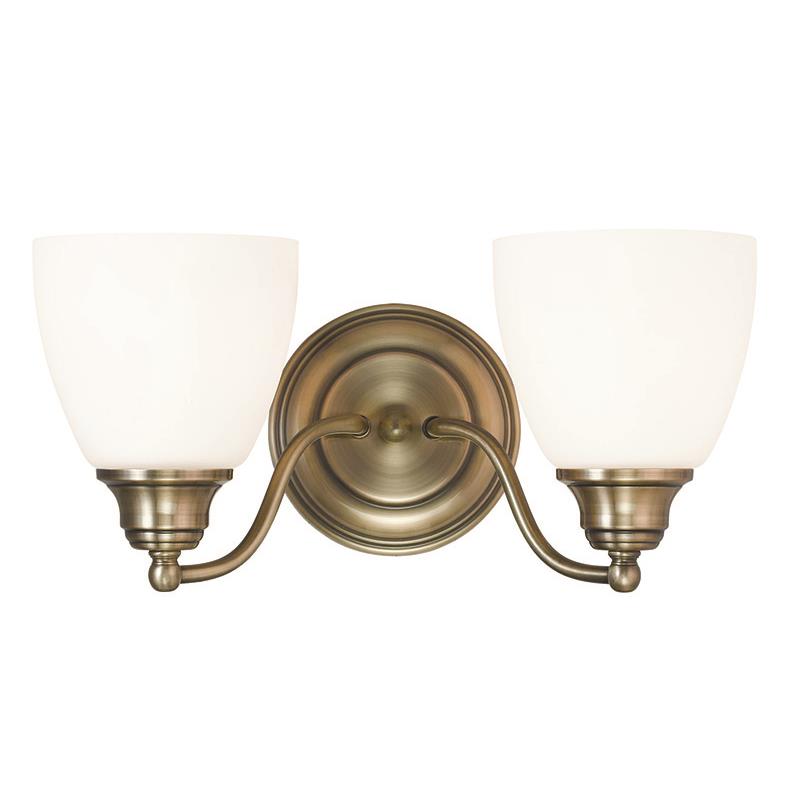 Livex Lighting 13672-01 Somerville 2 Light Bath Light in Antique Brass