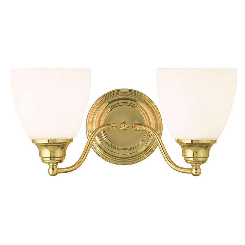 Livex Lighting 13672-02 Somerville 2 Light Bath Light in Polished Brass