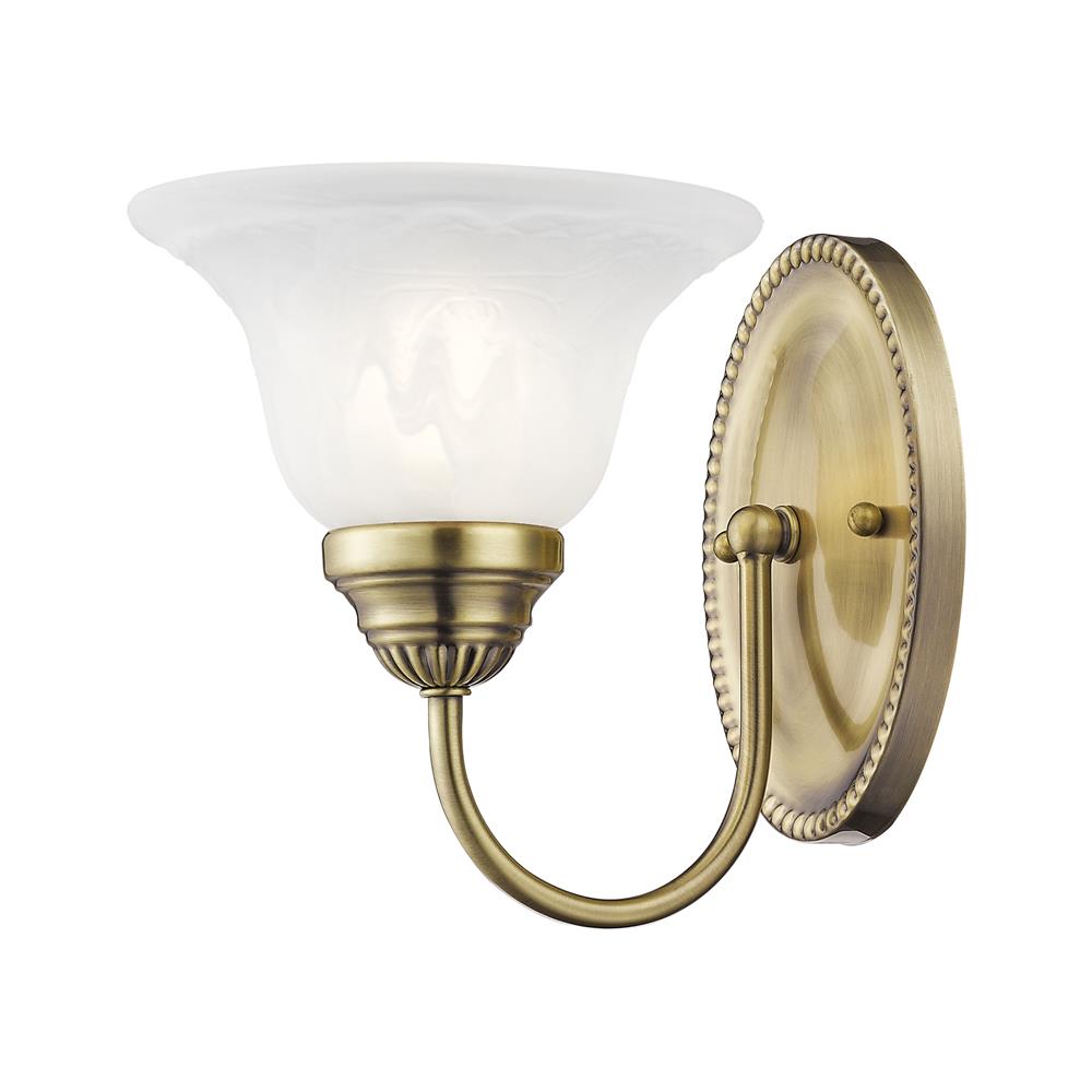 Livex Lighting 1531 Edgemont Bathroom Wall Sconce with 1 Light in Antique Brass
