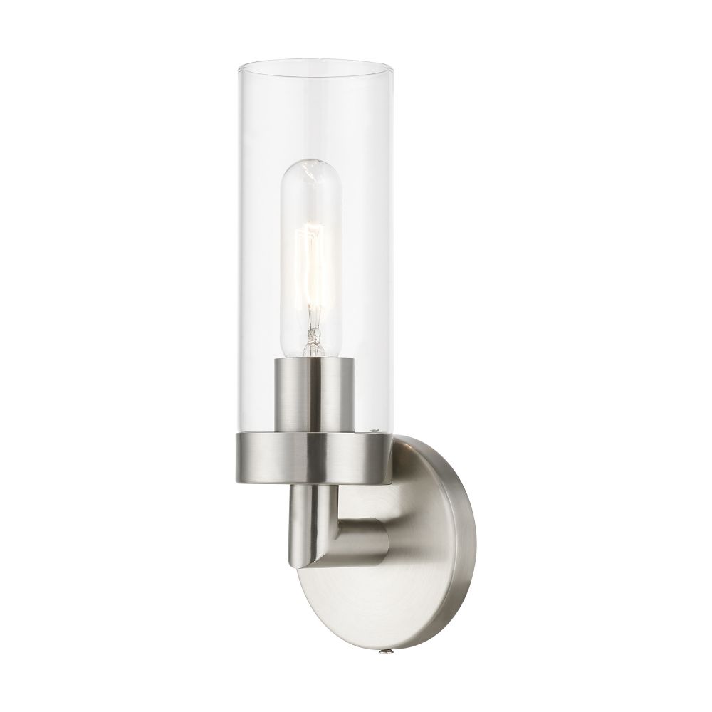 Livex Lighting 16171-91 1 Light Brushed Nickel ADA Single Sconce
