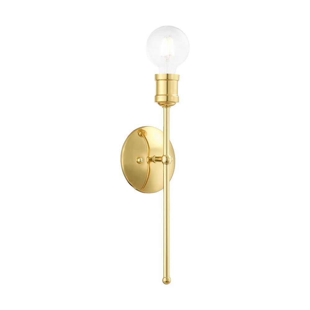 Livex Lighting 16711-02 Lansdale Sconce in Polished Brass