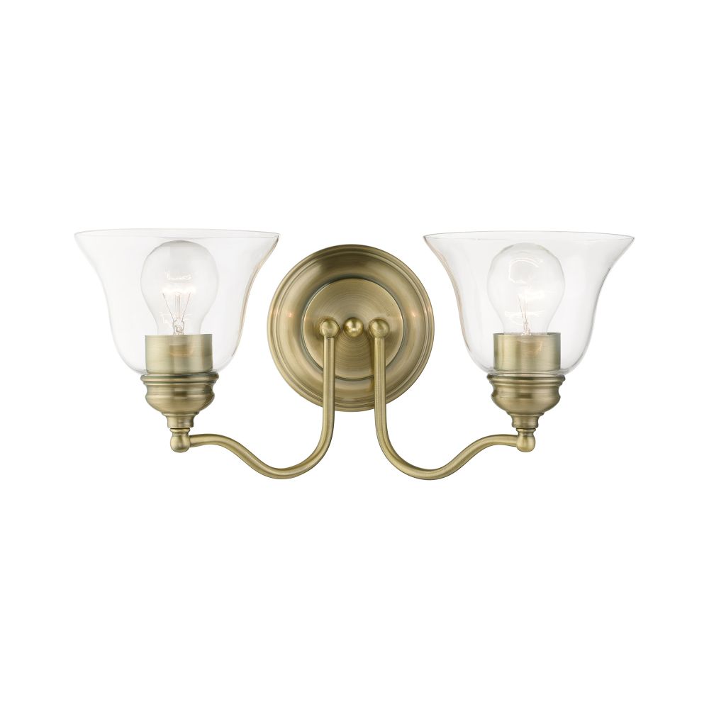 Livex Lighting 16932-01 2 Light Antique Brass Vanity Sconce