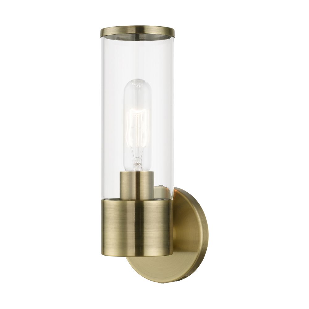 Livex Lighting 17281-01 1 Light Antique Brass ADA Single Sconce