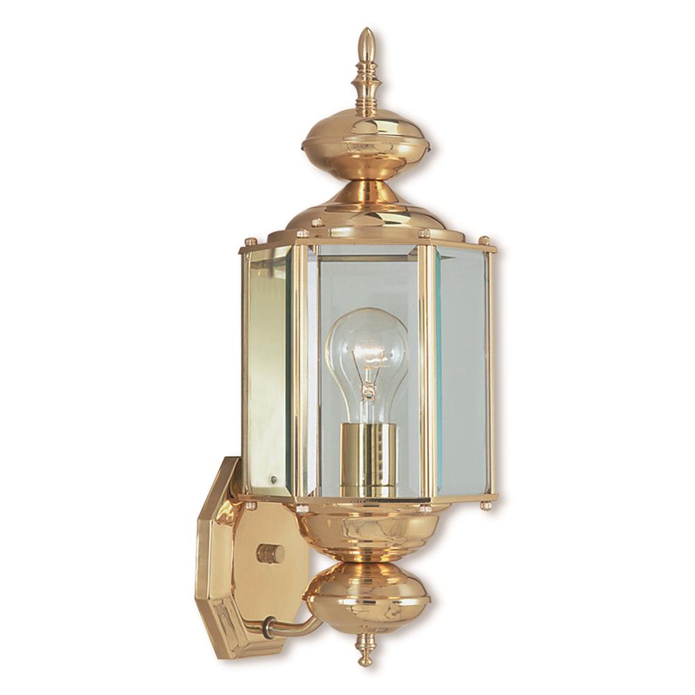 Livex Lighting 2006-02 Outdoor Wall Lantern in Polished Brass
