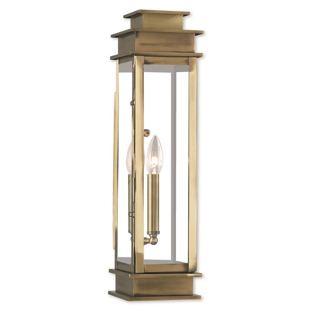 Livex Lighting 20207-01 Wall Lantern in Antique Brass