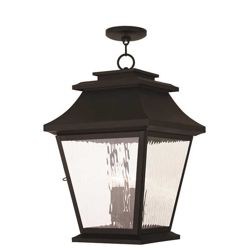 Livex Lighting 20243-07 Hathaway 4 Light Outdoor Chain Hang Lantern in Bronze
