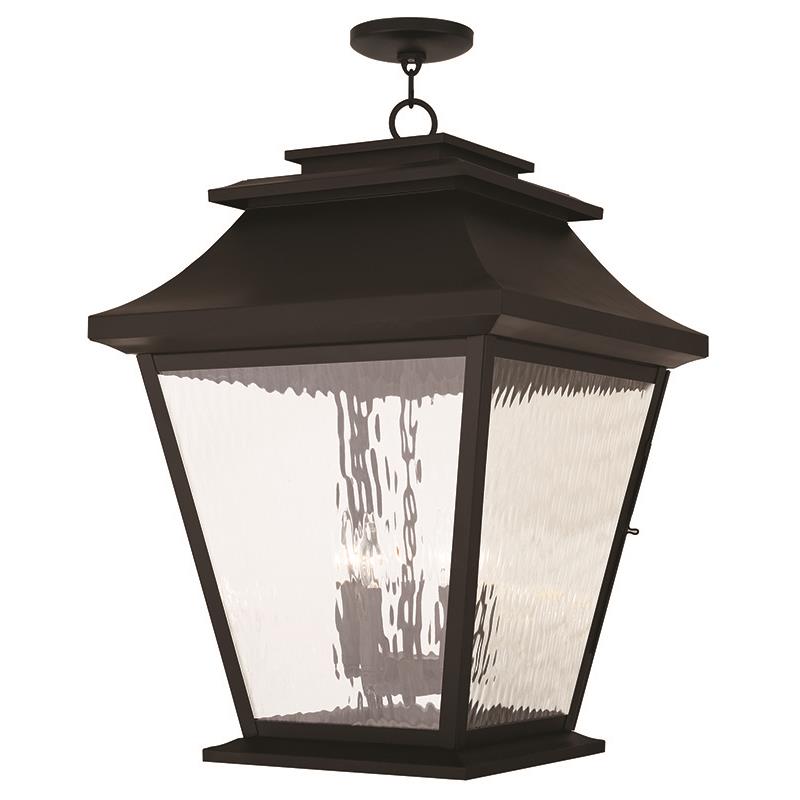 Livex Lighting 20247-07 Hathaway 5 Light Outdoor Chain Hang Lantern in Bronze
