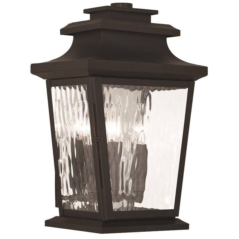 Livex Lighting 20257-07 Hathaway 3 Light Outdoor Wall Lantern in Bronze