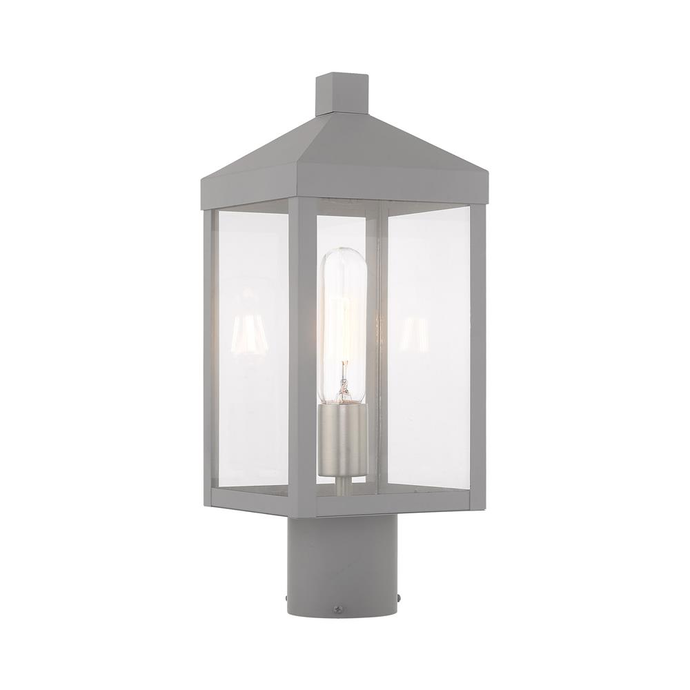 Livex Lighting 20590-80 1 Lt Nordic Gray Outdoor Post Top Lantern