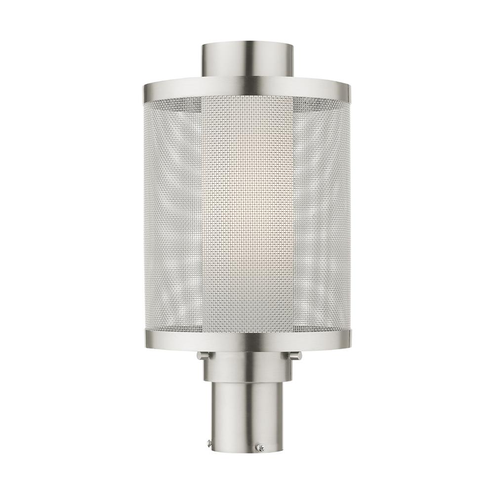 Livex Lighting 20686-91 Nottingham Outdoor Post Top Lantern  in Brushed Nickel