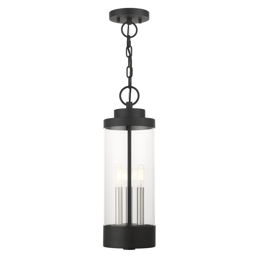 Livex Lighting 20727-14 Outdoor Pendant Lantern in Textured Black