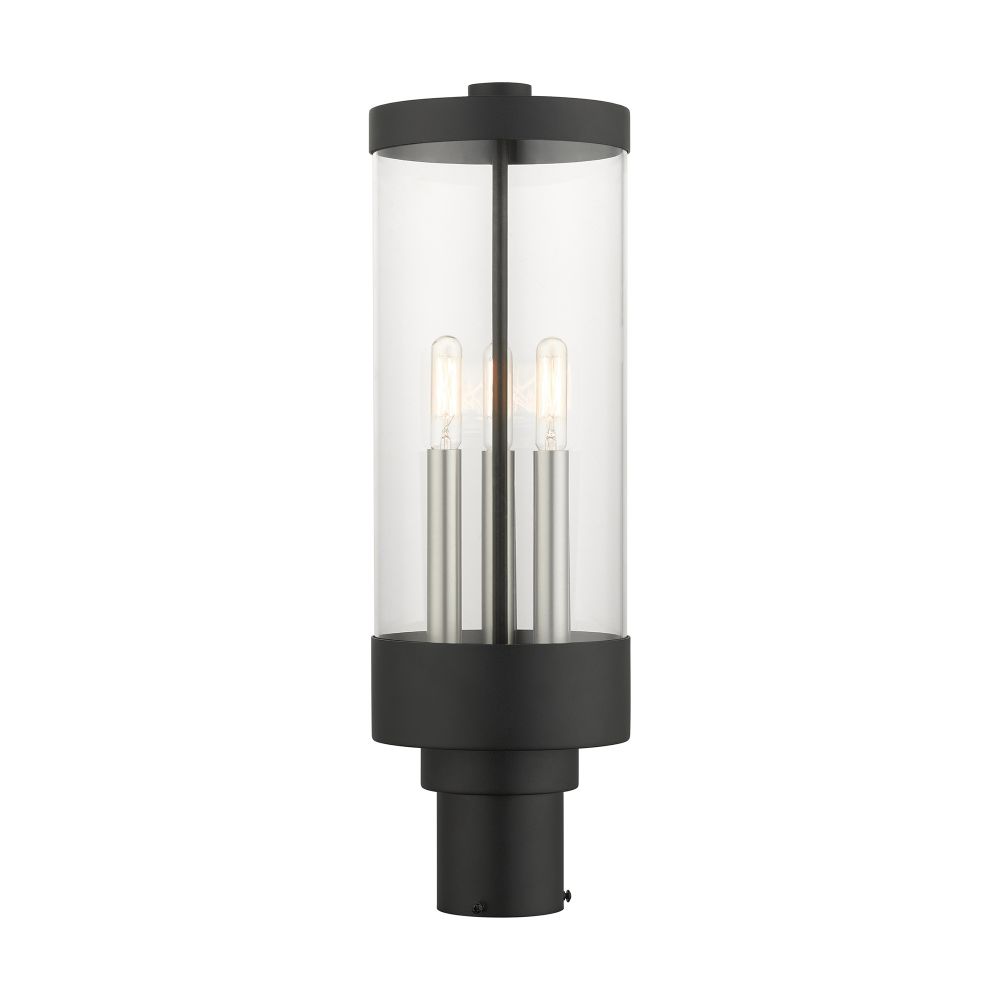 Livex Lighting 20728-14 Outdoor Post Top Lantern  in Textured Black