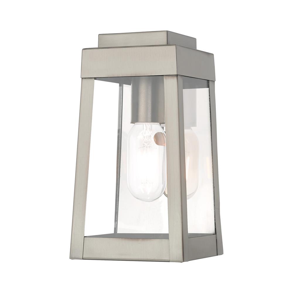 Livex Lighting 20851-91 1 Lt Brushed Nickel Outdoor Wall Lantern
