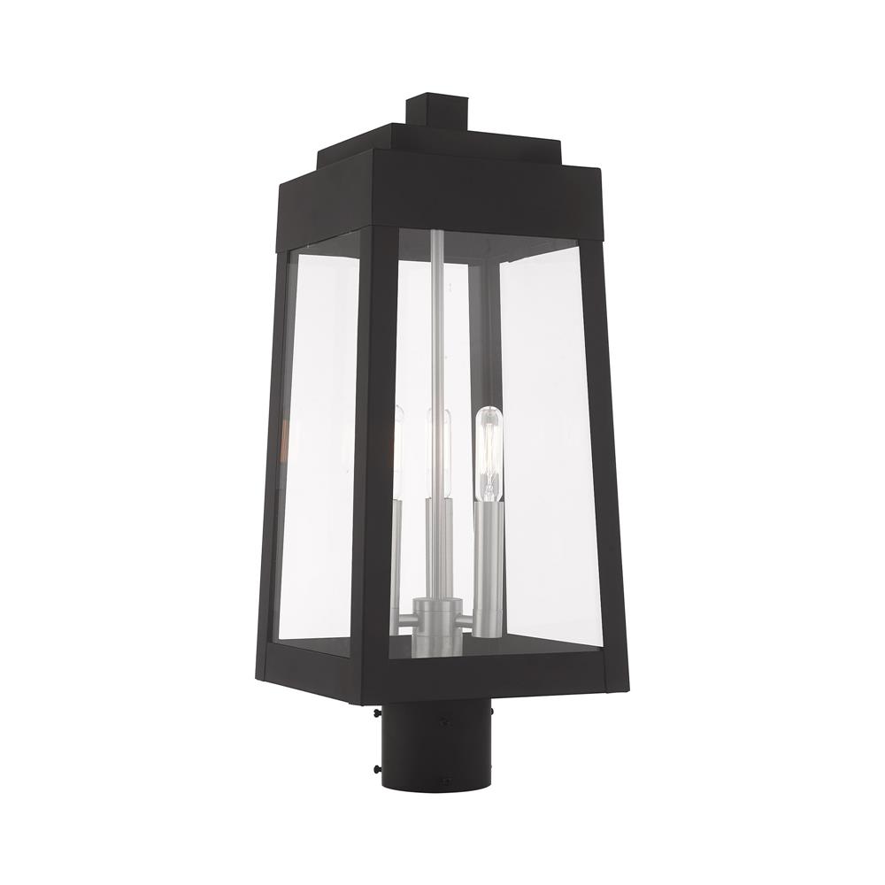 Livex Lighting 20856-04 3 Lt Black Outdoor Post Top Lantern