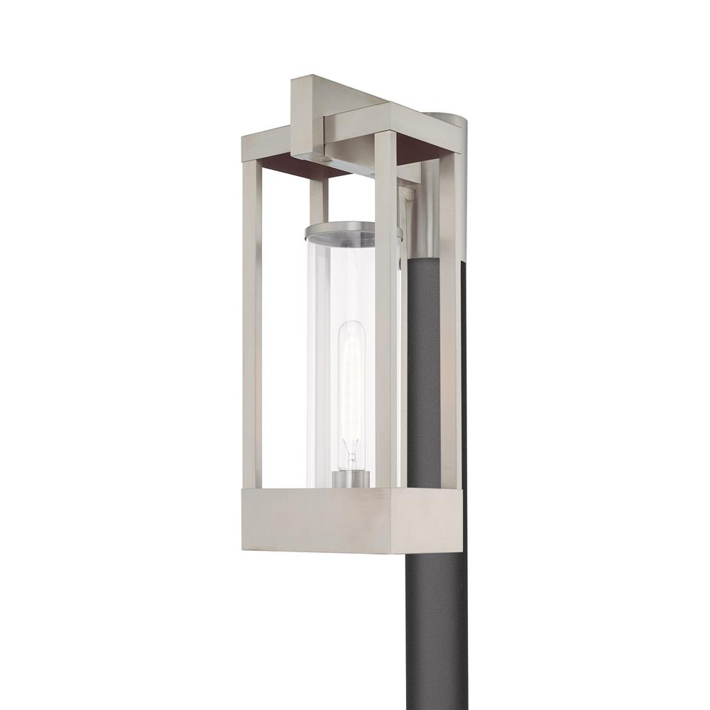Livex Lighting 20996-91 1 Lt Brushed Nickel Outdoor Post Top Lantern