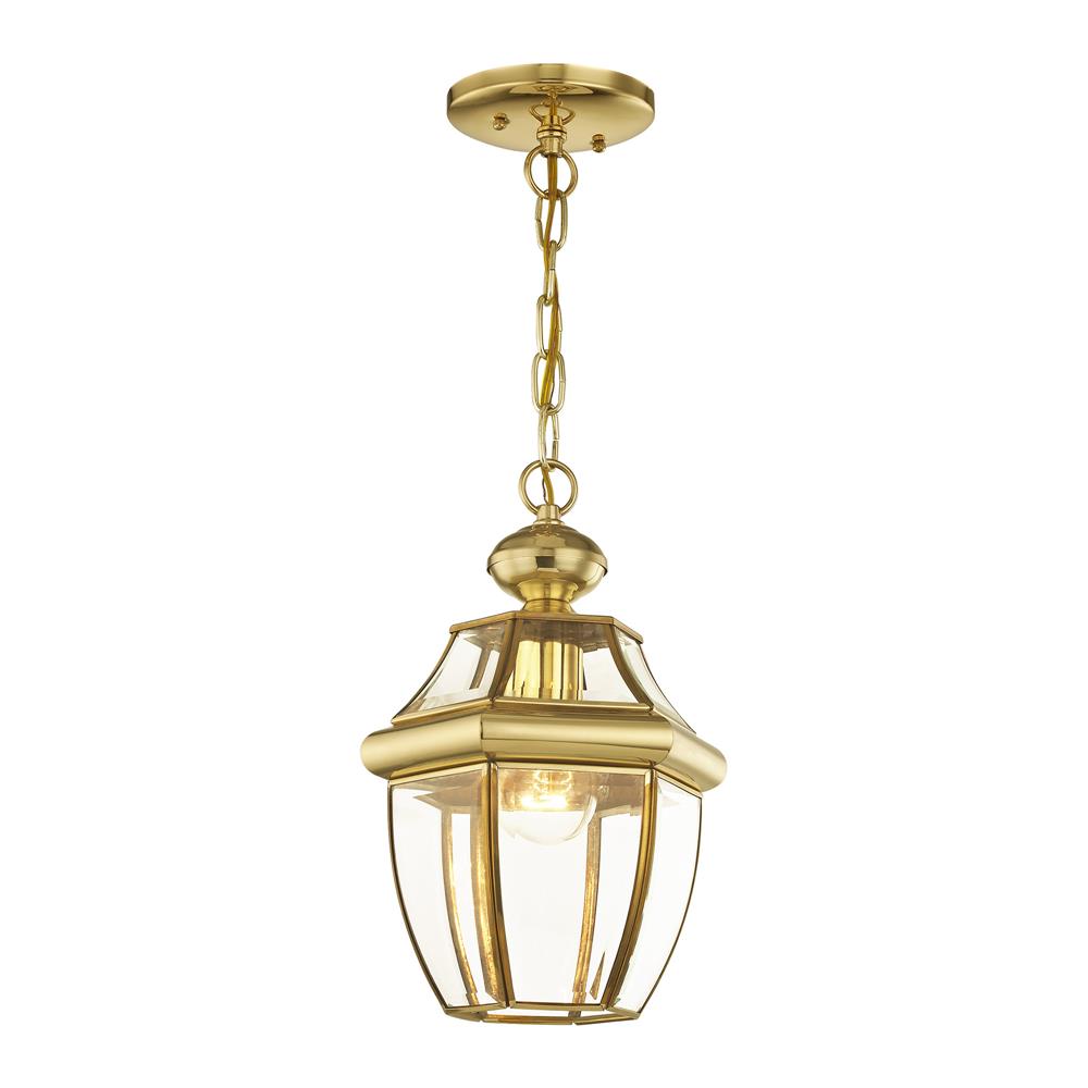 Livex Lighting 2152-02 Monterey Outdoor Chain Hang in Polished Brass 