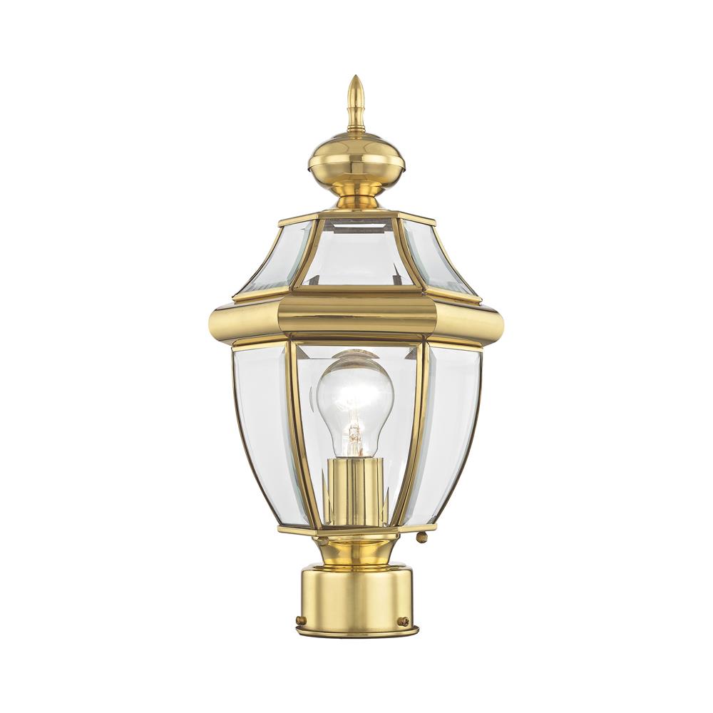Livex Lighting 2153-02 Monterey Outdoor Post Head in Polished Brass 