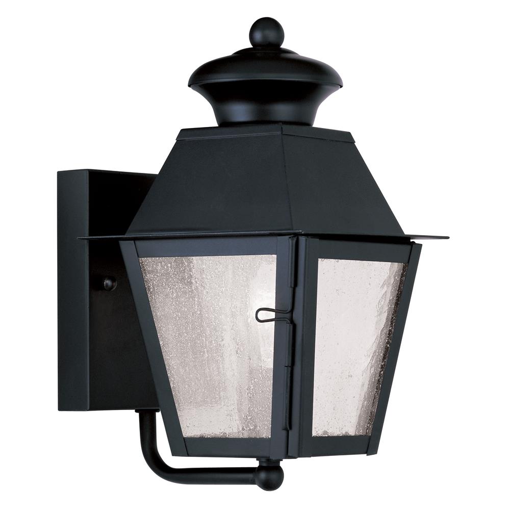 Livex Lighting 2160 Mansfield Small Outdoor Wall Sconce with 1 Light in Black