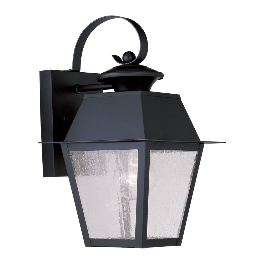 Livex Lighting 2162 Mansfield Medium Outdoor Wall Sconce with 1 Light in Black