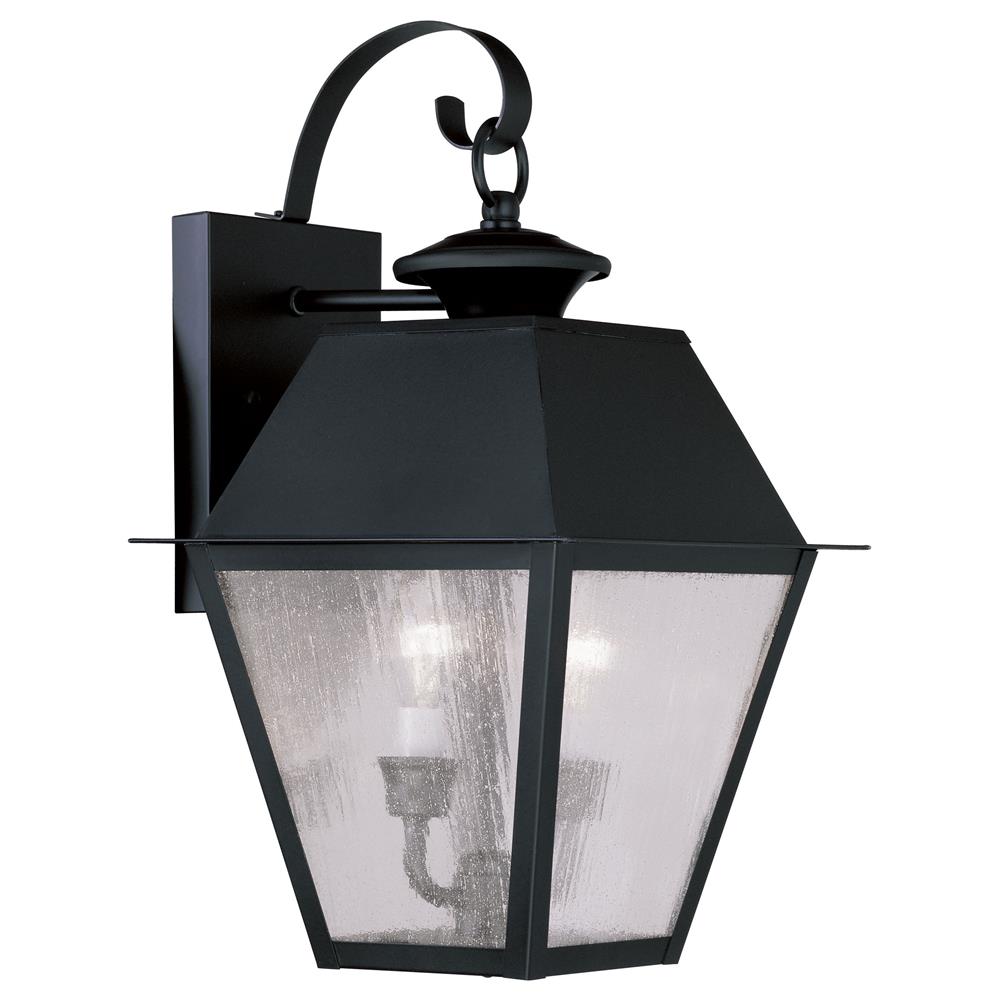 Livex Lighting 2165 Mansfield Medium Outdoor Wall Sconce with 2 Lights in Black