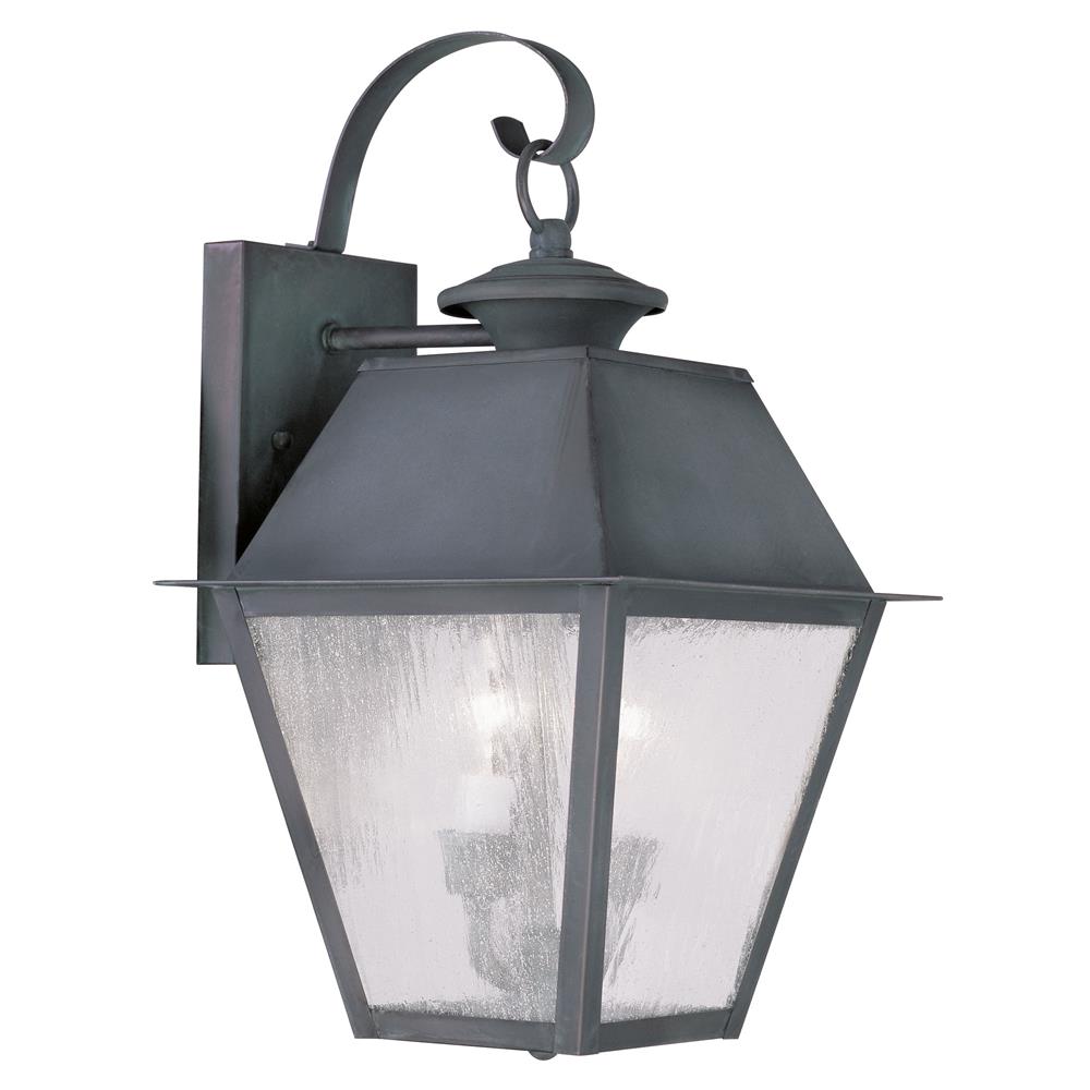Livex Lighting 2165 Mansfield Medium Outdoor Wall Sconce with 2 Lights in Charcoal
