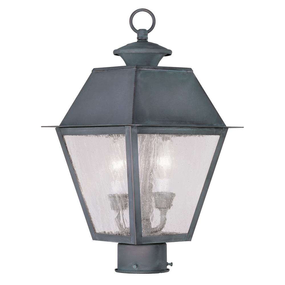 Livex Lighting 2166 Mansfield Post Light with 2 Lights in Charcoal