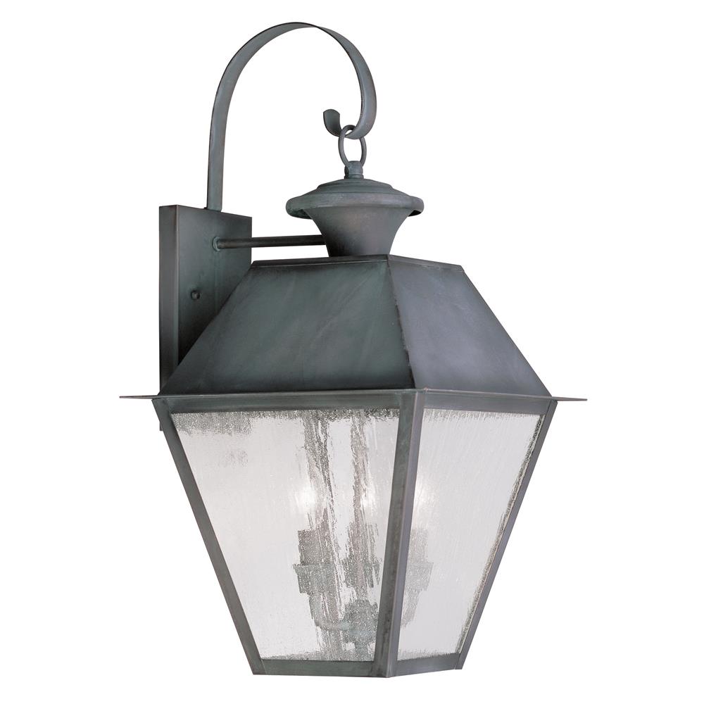 Livex Lighting 2168 Mansfield Large Outdoor Wall Sconce with 3 Lights in Charcoal