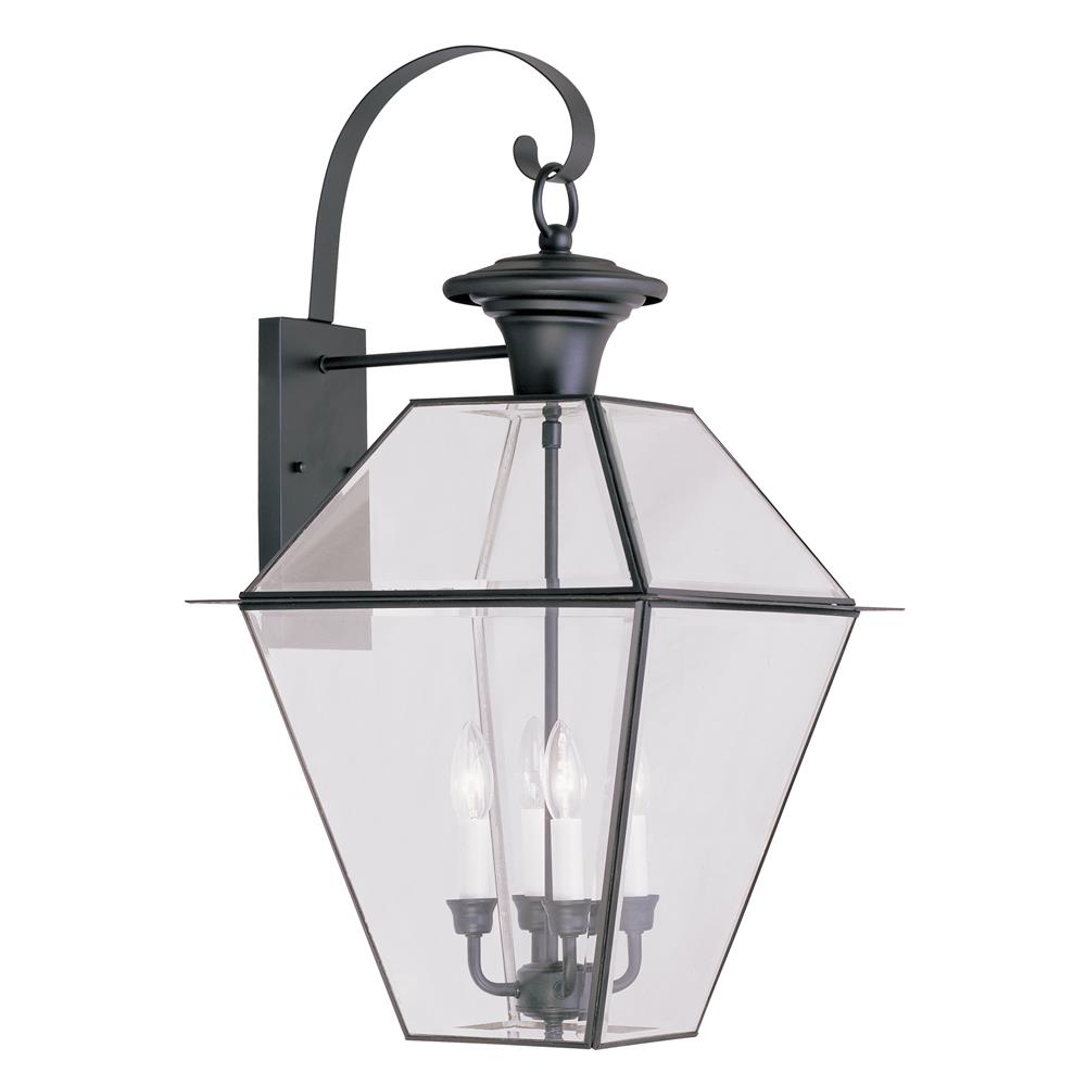 Livex Lighting 2386 Westover Large Outdoor Wall Sconce with 4 Lights in Black