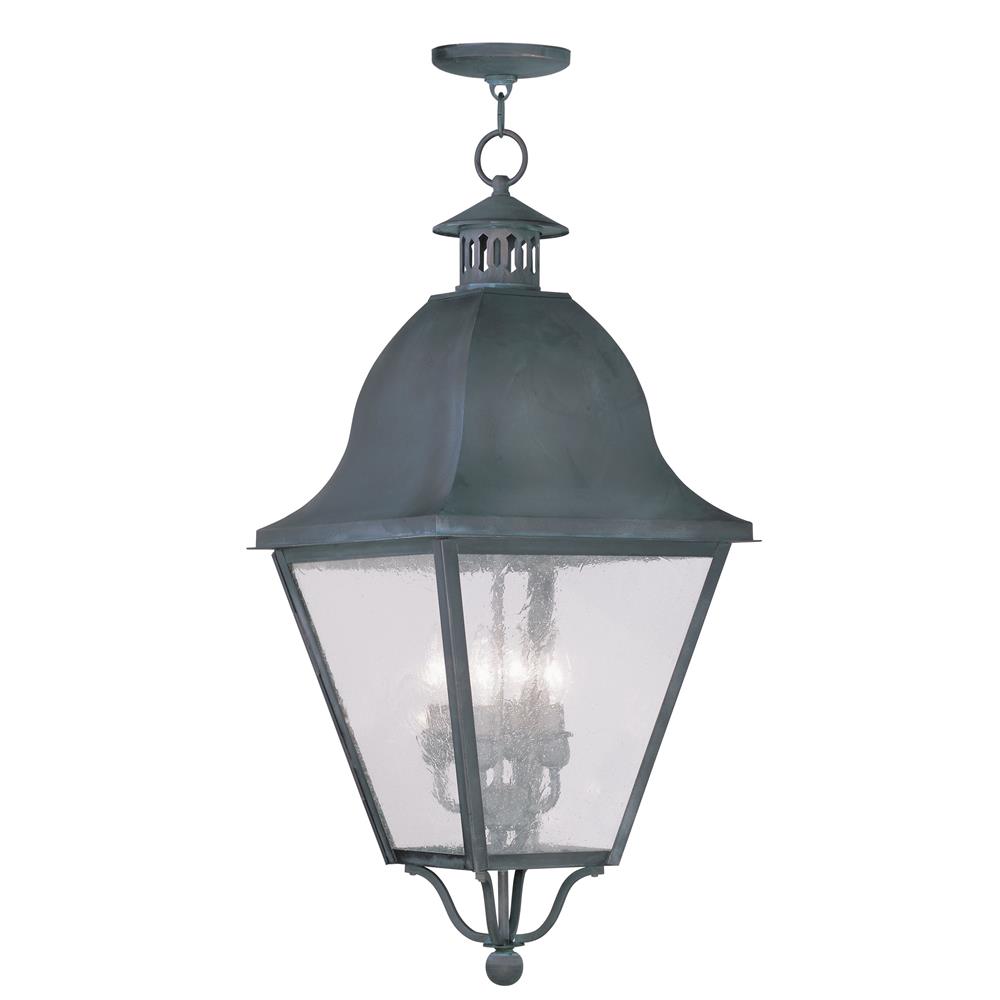 Livex Lighting 2547 Amwell Outdoor Pendant with 4 Lights in Charcoal