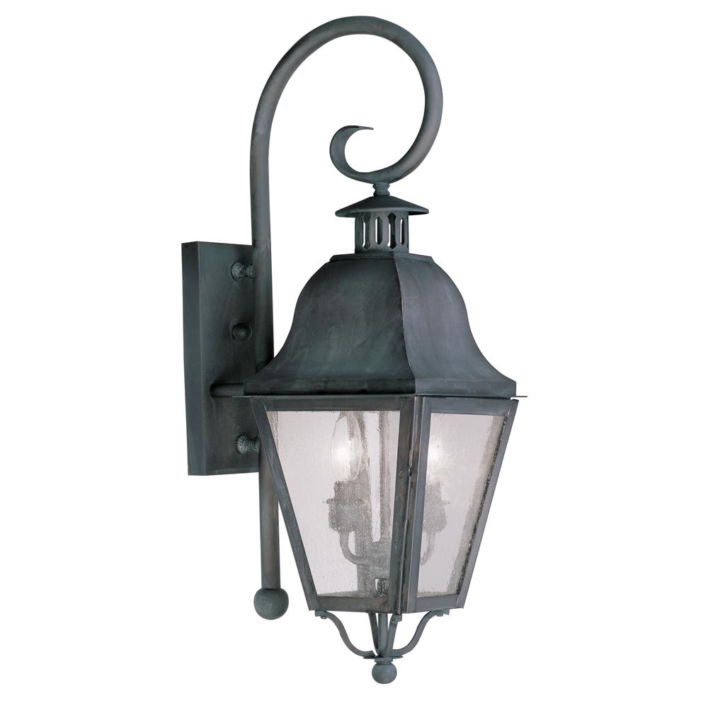 Livex Lighting 2551 Amwell Large Outdoor Wall Sconce with 2 Lights in Charcoal