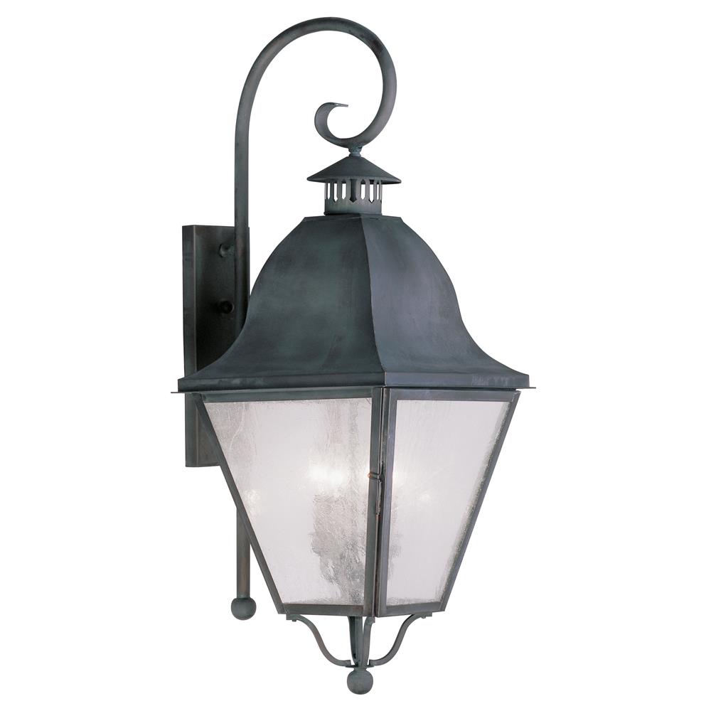 Livex Lighting 2558 Amwell Large Outdoor Wall Sconce with 4 Lights in Charcoal