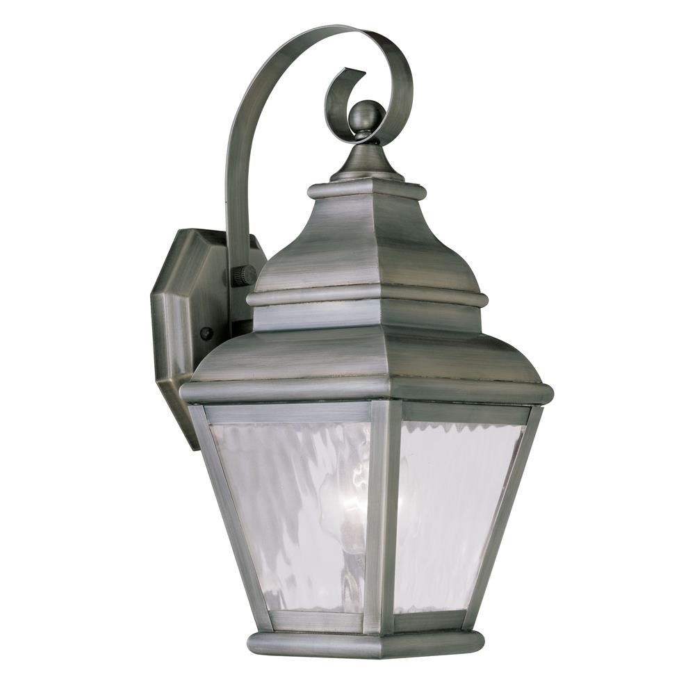 Livex Lighting 2601 Exeter Large Outdoor Wall Sconce with 1 Light in Vintage Pewter