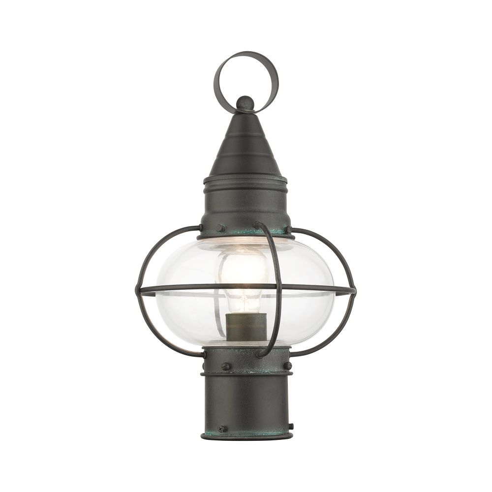 Livex Lighting 26902-61 Outdoor Post Top Lantern in Charcoal