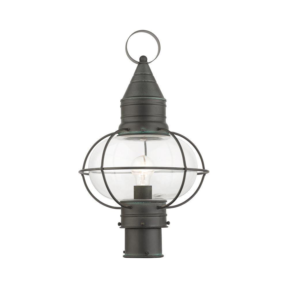 Livex Lighting 26905-61 Outdoor Post Top Lantern in Charcoal