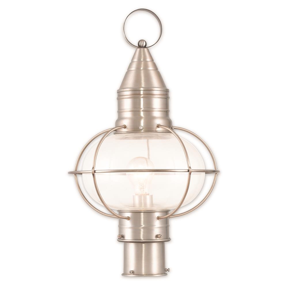 Livex Lighting 26905-91 Post Lantern in Brushed Nickel