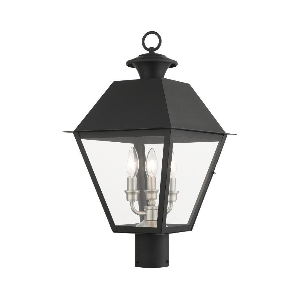 Livex Lighting 27219-04  Outdoor Post Top Lantern in Black