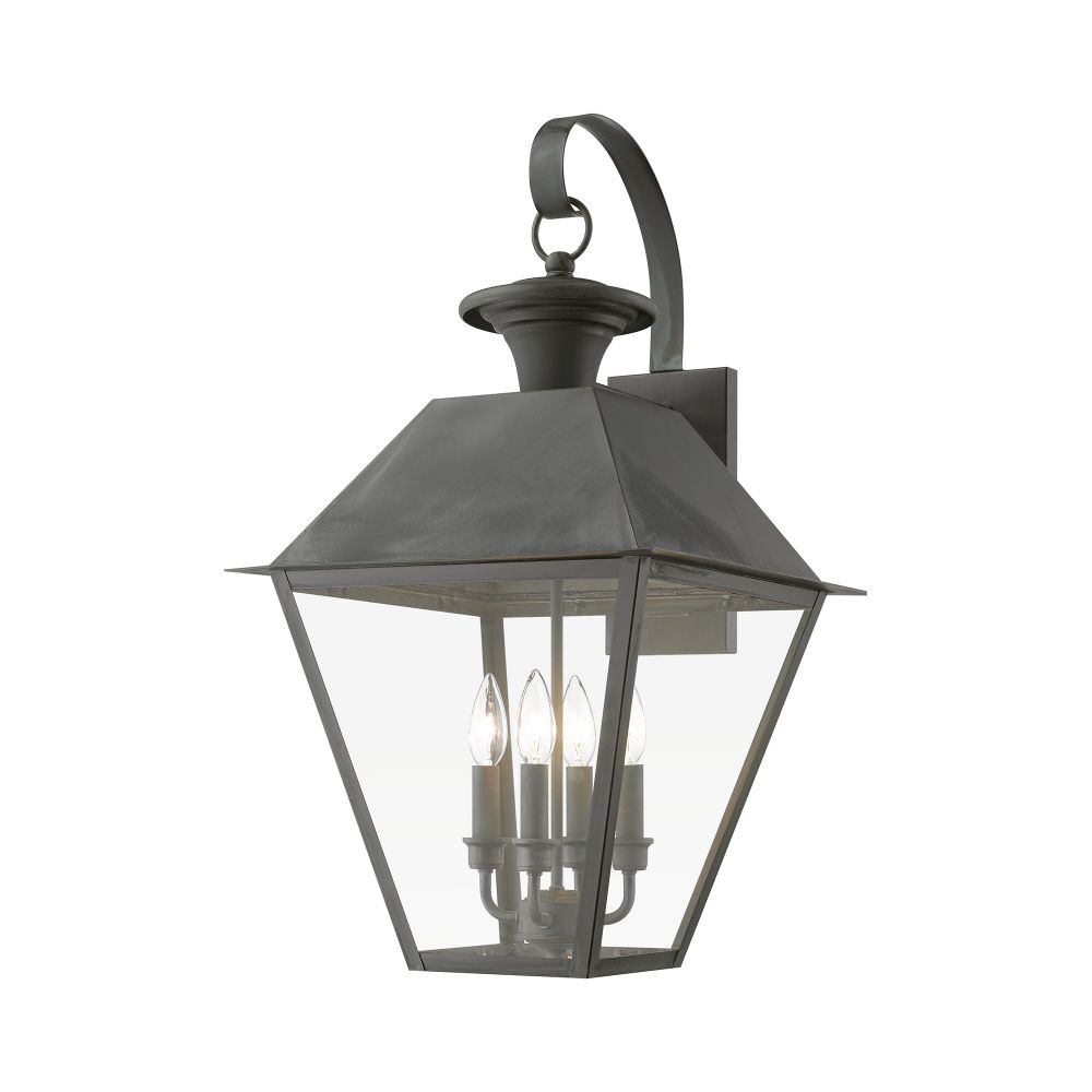 Livex Lighting 27222-61 4 Light Charcoal Outdoor Extra Large Wall Lantern
