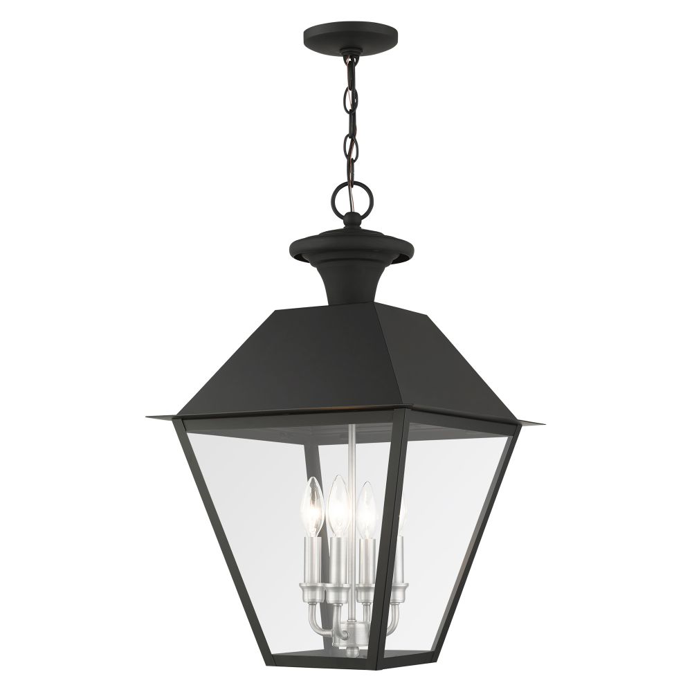 Livex Lighting 27224-04 Outdoor Pendant Lantern in Black