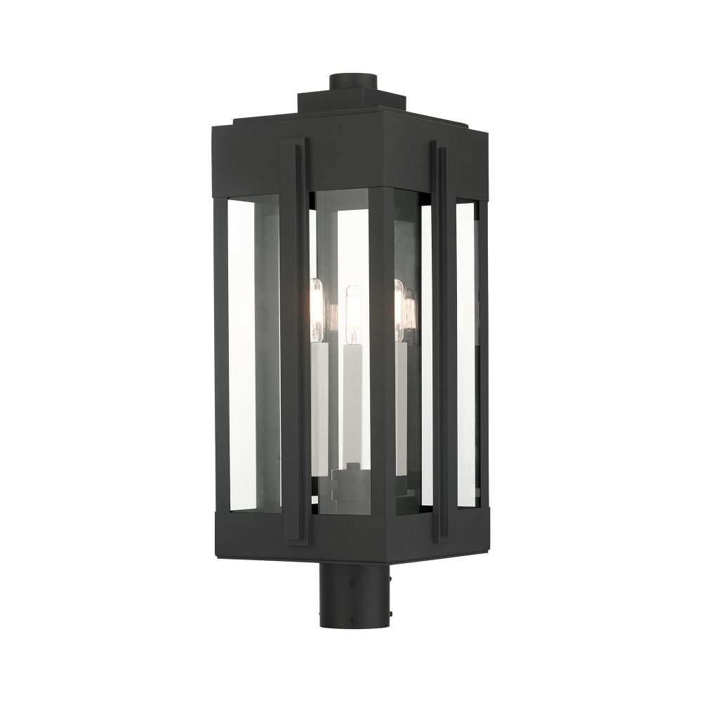 Livex Lighting 27717-04 Outdoor Post Top Lantern in Black