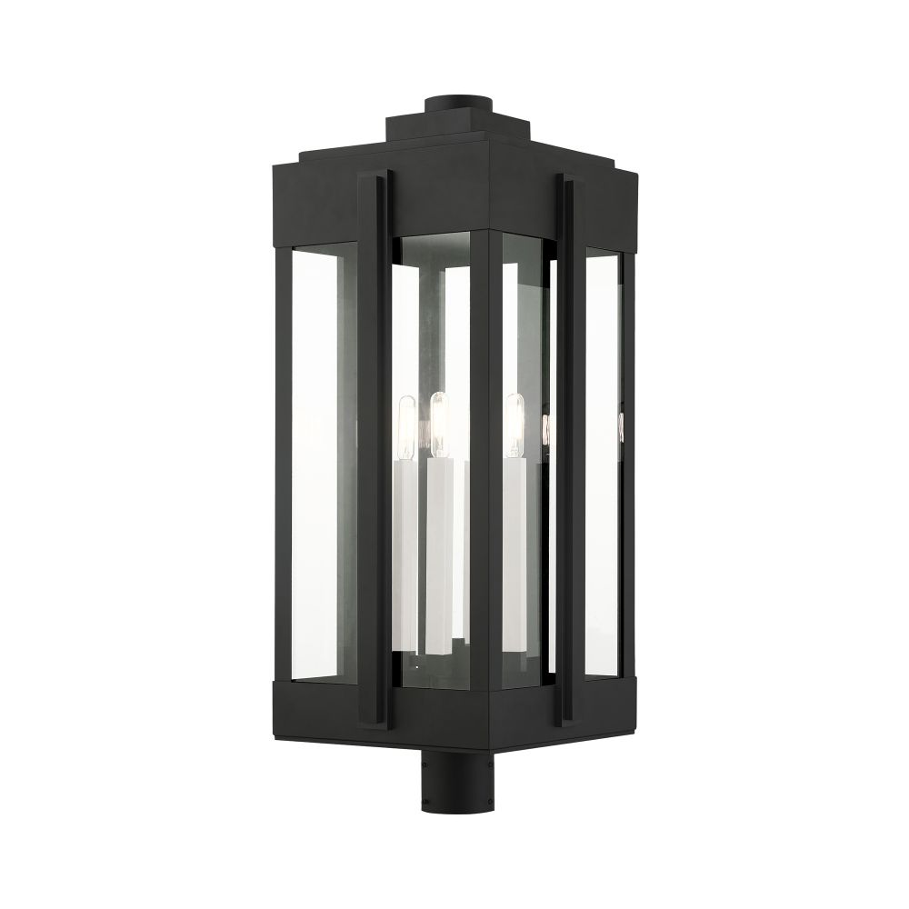 Livex Lighting 27719-04 Outdoor Post Top Lantern in Black